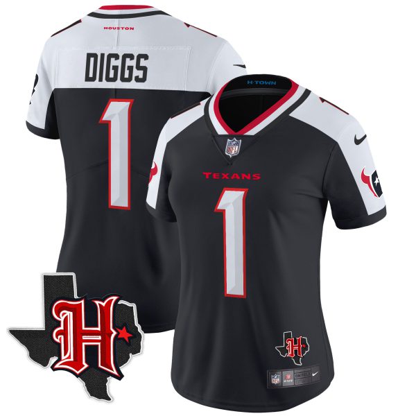 Women's Houston Texans 2024 Texas Patch Vapor Limited Jersey V5 - All Stitched - Image 18