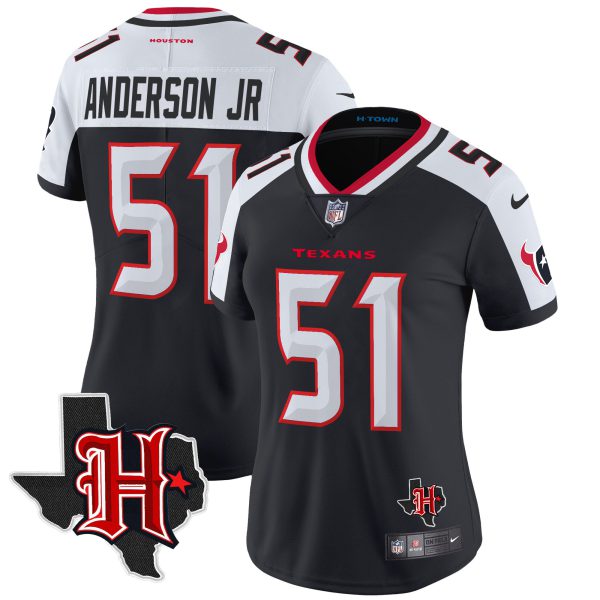 Women's Houston Texans 2024 Texas Patch Vapor Limited Jersey V5 - All Stitched - Image 22