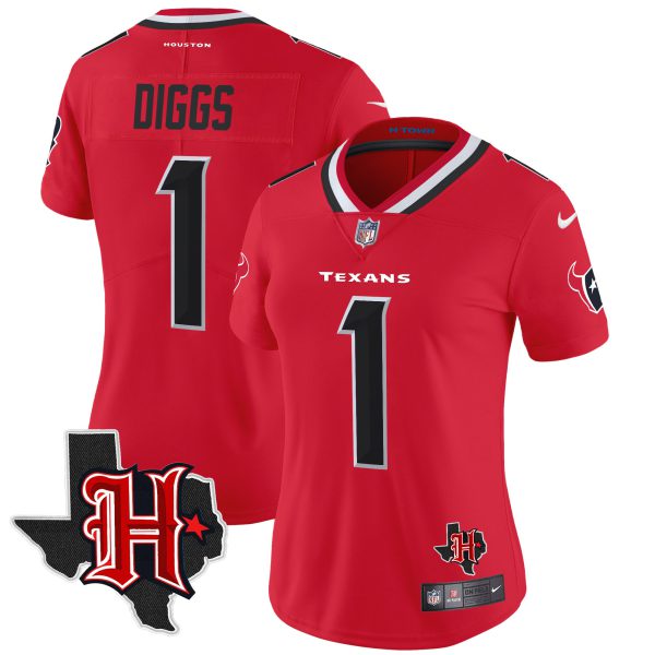 Women's Houston Texans 2024 Texas Patch Vapor Limited Jersey V5 - All Stitched - Image 26