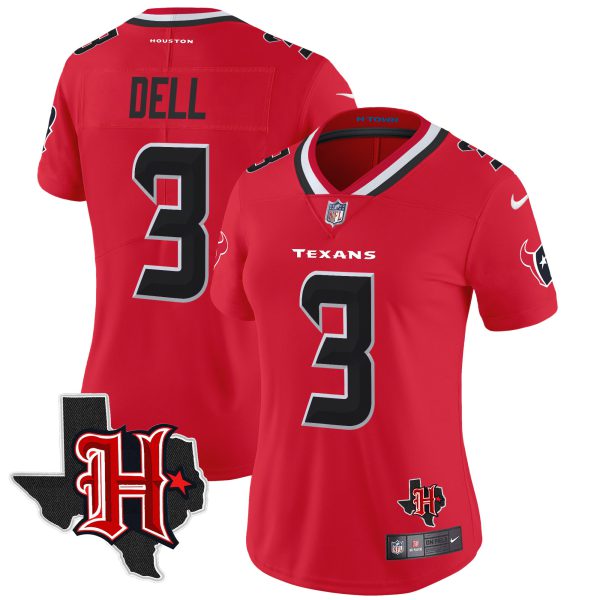 Women's Houston Texans 2024 Texas Patch Vapor Limited Jersey V5 - All Stitched - Image 28