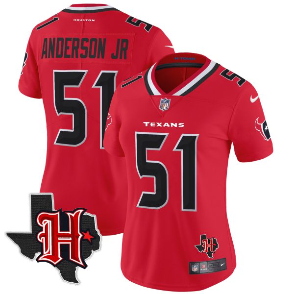 Women's Houston Texans 2024 Texas Patch Vapor Limited Jersey V5 - All Stitched - Image 30