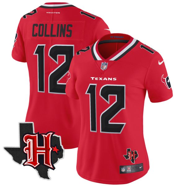 Women's Houston Texans 2024 Texas Patch Vapor Limited Jersey V5 - All Stitched - Image 32