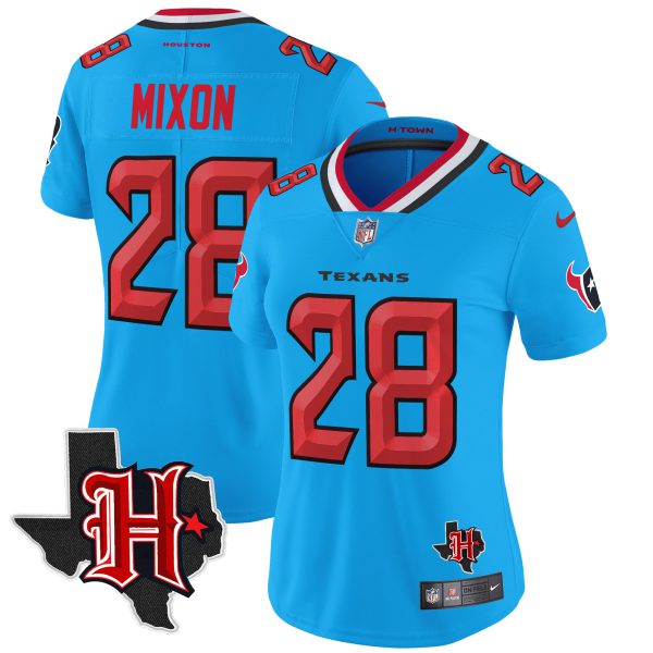 Women's Houston Texans 2024 Texas Patch Vapor Limited Jersey V5 - All Stitched - Image 35