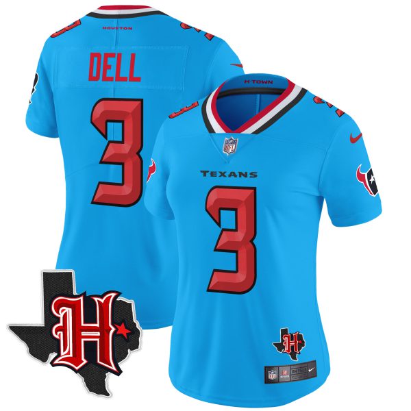 Women's Houston Texans 2024 Texas Patch Vapor Limited Jersey V5 - All Stitched - Image 36