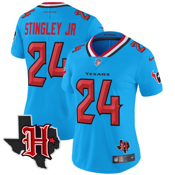 Women's Houston Texans 2024 Texas Patch Vapor Limited Jersey V5 - All Stitched - Image 37