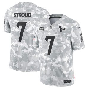 C.J. Stroud Houston Texans 2024 Salute to Service Vapor Limited Jersey - Arctic Camo - All Stitched