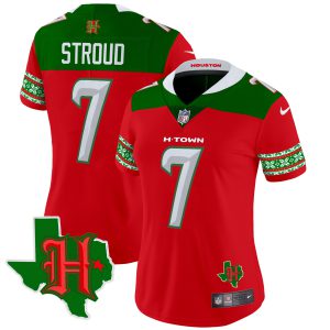 Women's Houston Texans 2024 Christmas Vapor Limited Jersey - All Stitched