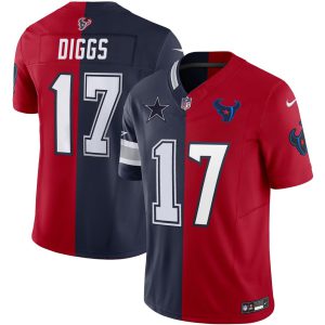 Diggs #17 Houston Texans Mix Dallas Cowboys Split Jersey - All Stitched