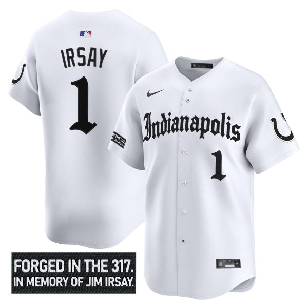 Men's Indianapolis Colts 'Jim Irsay Tribute' Vapor Baseball Jersey - All Stitched - Image 9