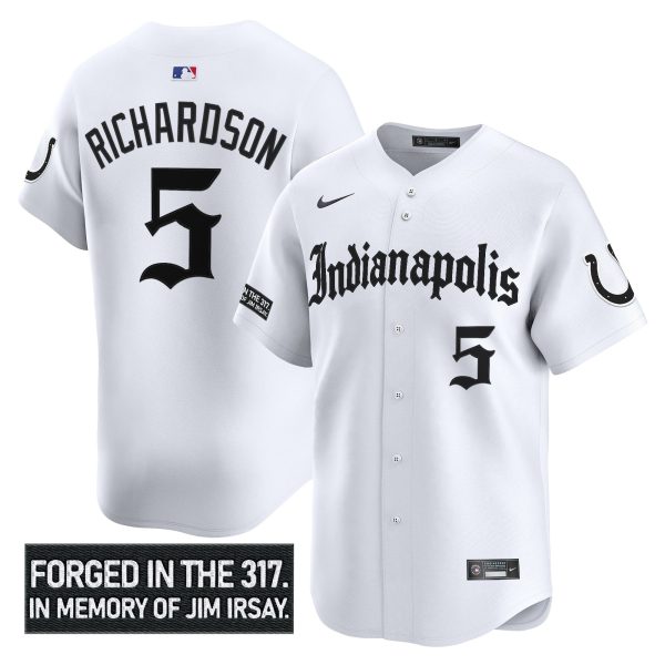 Men's Indianapolis Colts 'Jim Irsay Tribute' Vapor Baseball Jersey - All Stitched - Image 11