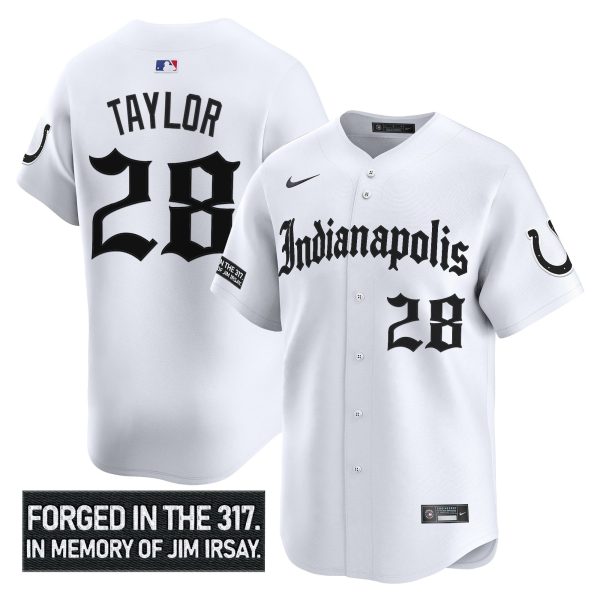 Men's Indianapolis Colts 'Jim Irsay Tribute' Vapor Baseball Jersey - All Stitched - Image 12