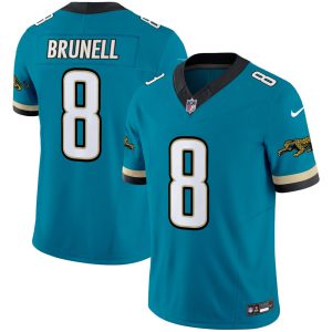Mark Brunell Jacksonville Jaguars Throwback Teal Jersey - All Stitched
