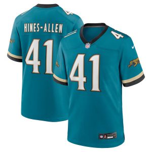 Josh Hines-Allen Jacksonville Jaguars Throwback Teal Jersey - All Stitched