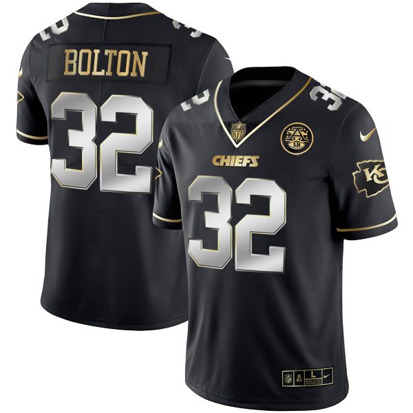 Men's Chiefs Vapor Black Red Gold Limited - All Stitched - Image 11