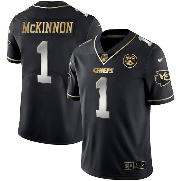 Men's Chiefs Vapor Black Red Gold Limited - All Stitched - Image 16
