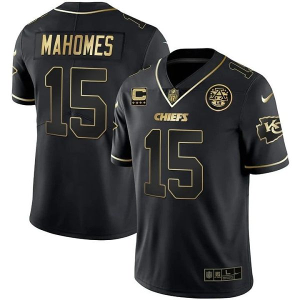 Men's Chiefs Vapor Black Red Gold Limited - All Stitched - Image 25