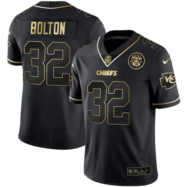 Men's Chiefs Vapor Black Red Gold Limited - All Stitched - Image 27