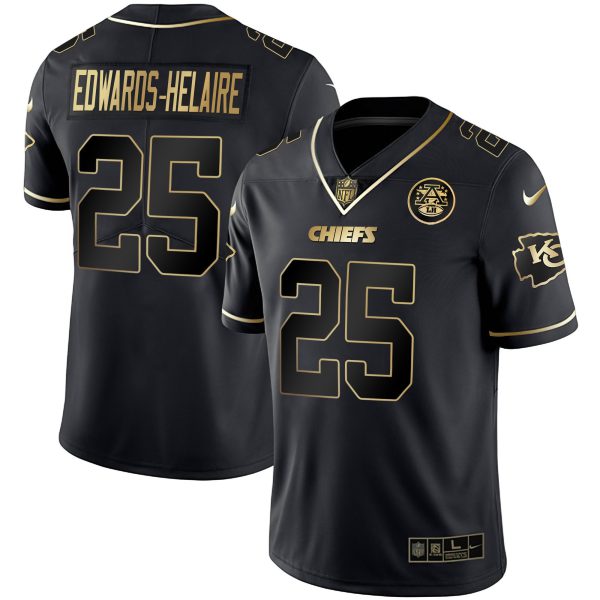 Men's Chiefs Vapor Black Red Gold Limited - All Stitched - Image 31