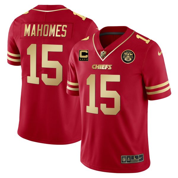 Men's Chiefs Vapor Black Red Gold Limited - All Stitched - Image 41