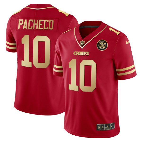 Men's Chiefs Vapor Black Red Gold Limited - All Stitched - Image 46