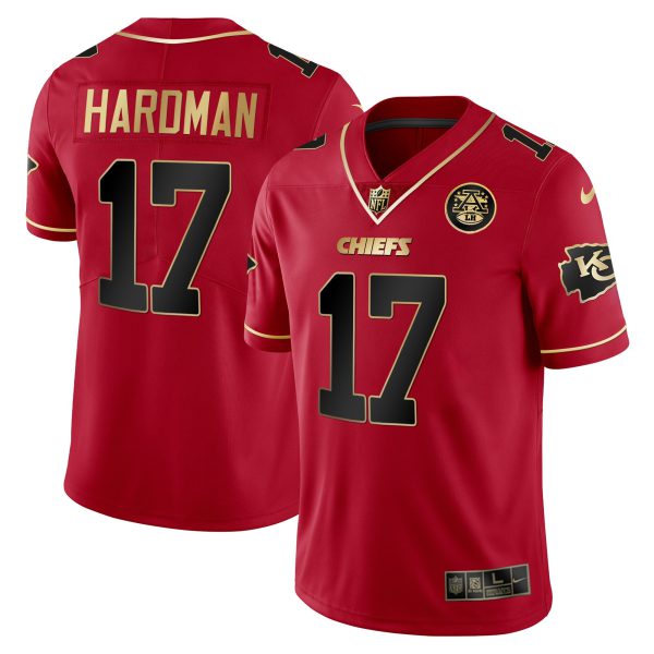 Men's Chiefs Vapor Black Red Gold Limited - All Stitched - Image 52