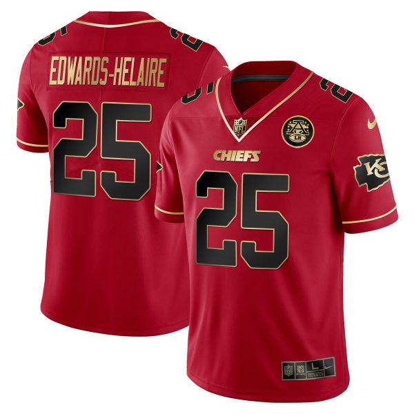 Men's Chiefs Vapor Black Red Gold Limited - All Stitched - Image 55