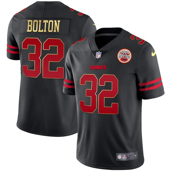 Chiefs Black Red Vapor Jersey - All Stitched - Image 3