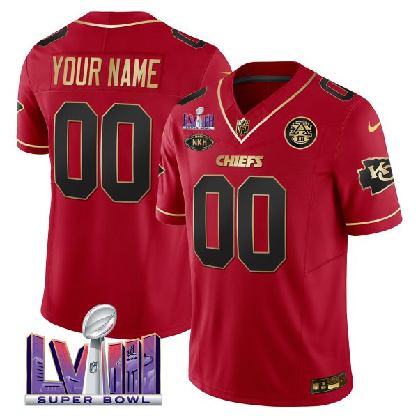Chiefs Super Bowl LVIII Patch Vapor Custom Jersey V2 - All Stitched - Image 4