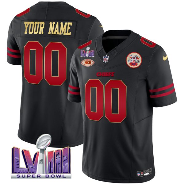Chiefs Super Bowl LVIII Patch Vapor Custom Jersey V2 - All Stitched - Image 5