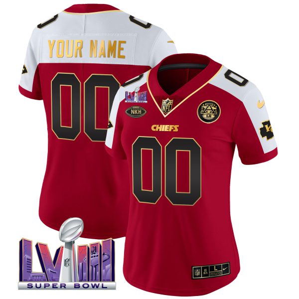 Chiefs Super Bowl LVIII Patch Vapor Custom Jersey V2 - All Stitched - Image 9