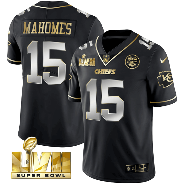 Men's Chiefs Super Bowl Vapor Gold Jersey - All Stitched