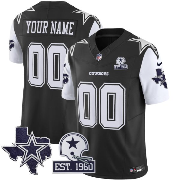 Cowboys Throwback Texas Patch Vapor Limited Custom Jersey - All Stitched - Image 4