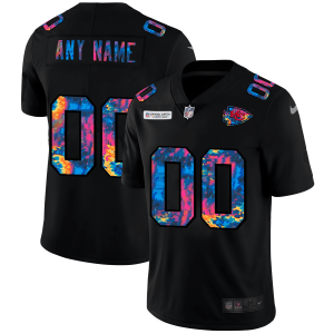 Kansas City Chiefs 2020 Black Crucial Catch Custom Jersey - All Stitched