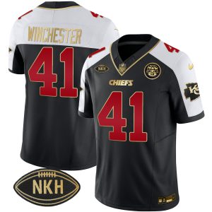 Chiefs James Winchester NKH Patch 2023 Vapor Jersey - All Stitched