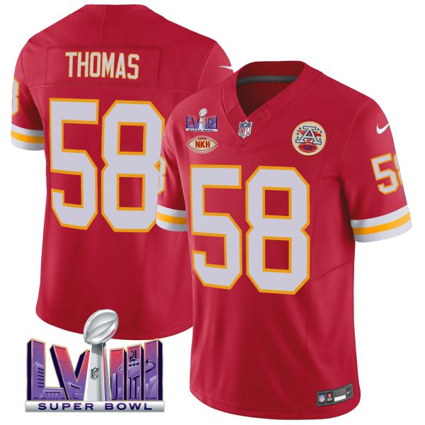 Men's Chiefs Throwback Super Bowl LVIII Vapor Jersey - All Stitched - Image 10