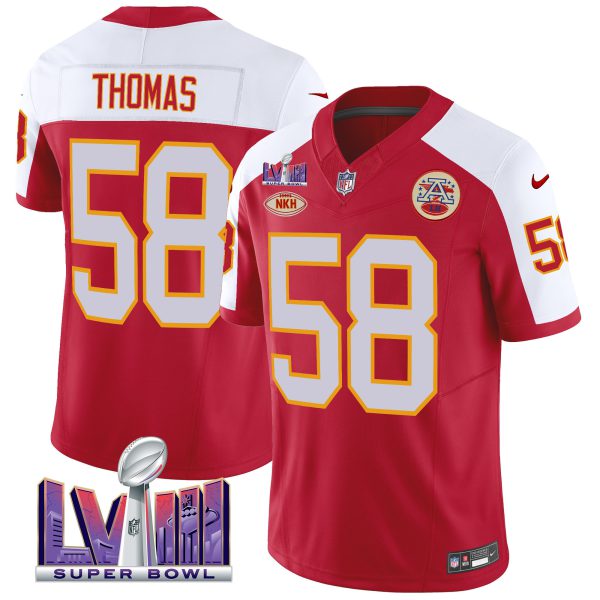 Men's Chiefs Throwback Super Bowl LVIII Vapor Jersey - All Stitched - Image 17