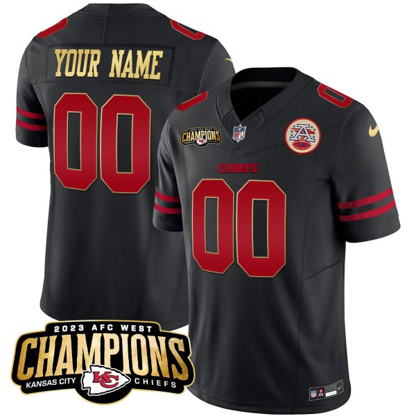 Chiefs 2023 AFC West Champions Patch Vapor Limited Custom Jersey V2 - All Stitched - Image 5