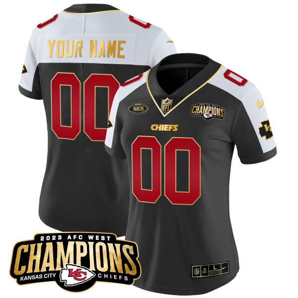 Chiefs 2023 AFC West Champions Patch Vapor Limited Custom Jersey - All Stitched - Image 9