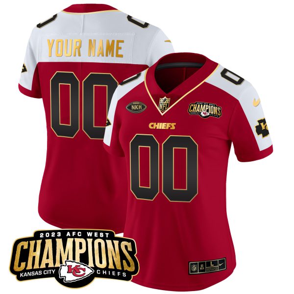 Chiefs 2023 AFC West Champions Patch Vapor Limited Custom Jersey - All Stitched - Image 10