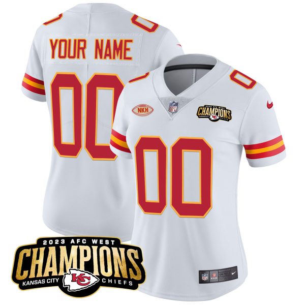 Chiefs 2023 AFC West Champions Patch Vapor Limited Custom Jersey - All Stitched - Image 15