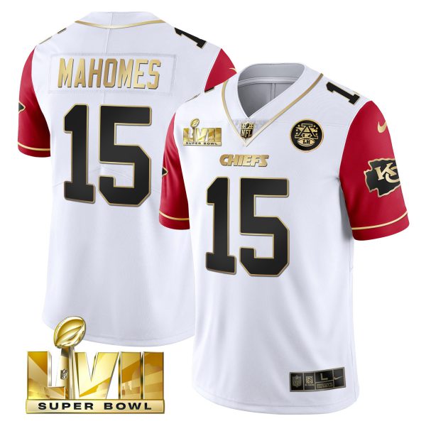 Men's Chiefs Super Bowl Vapor Gold Jersey V2- All Stitched - Image 37