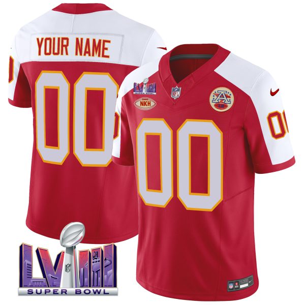 Chiefs Throwback Super Bowl LVIII Vapor Custom Jersey - All Stitched - Image 3