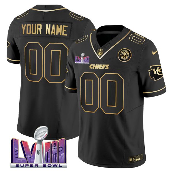 Chiefs Super Bowl LVIII Patch Vapor Custom Jersey V4 - All Stitched - Image 2