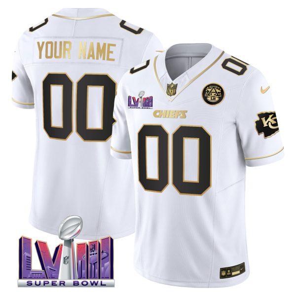 Chiefs Super Bowl LVIII Patch Vapor Custom Jersey V4 - All Stitched - Image 3