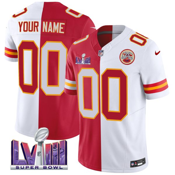 Chiefs Super Bowl LVIII Patch Vapor Custom Jersey V4 - All Stitched - Image 5