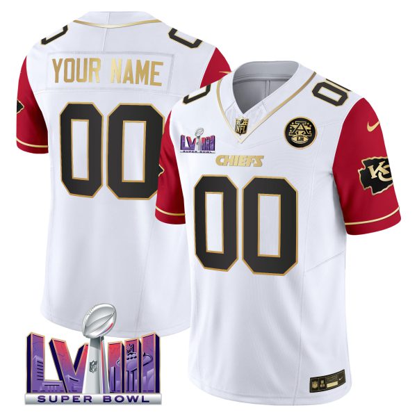 Chiefs Super Bowl LVIII Patch Vapor Custom Jersey V4 - All Stitched - Image 6