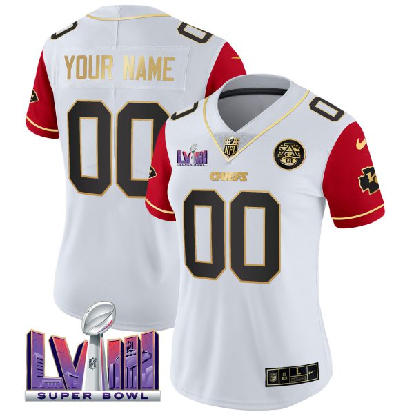 Chiefs Super Bowl LVIII Patch Vapor Custom Jersey V4 - All Stitched - Image 13