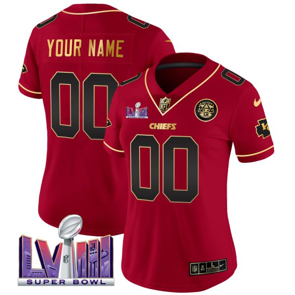 Chiefs Super Bowl LVIII Patch Vapor Custom Jersey V4 - All Stitched - Image 14