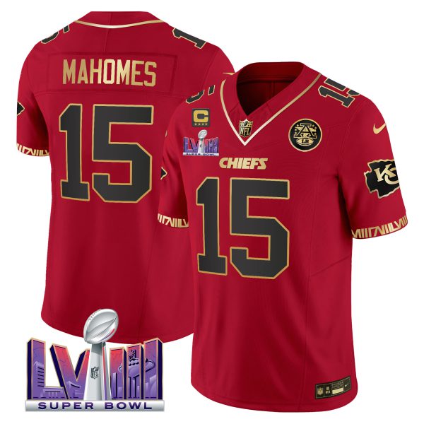 Men's Chiefs Super Bowl LVIII Pattern Vapor Jersey V2 - All Stitched - Image 22