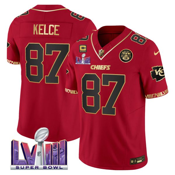 Men's Chiefs Super Bowl LVIII Pattern Vapor Jersey V2 - All Stitched - Image 23